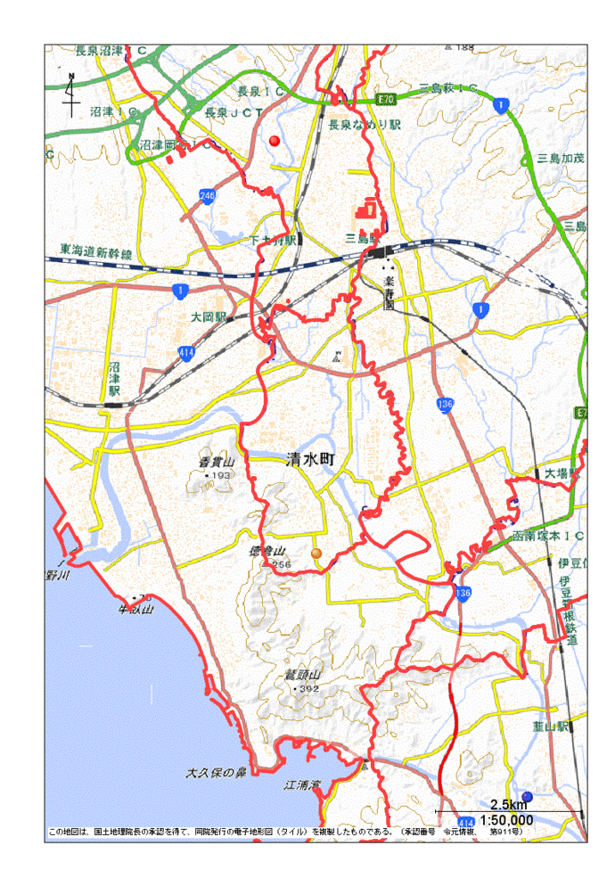駿東郡清水町地図