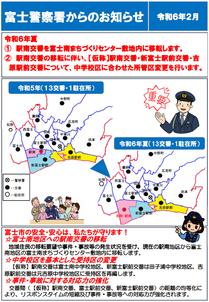 チラシ：富士警察署からのお知らせ