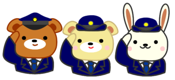 イラスト：動物の警察官