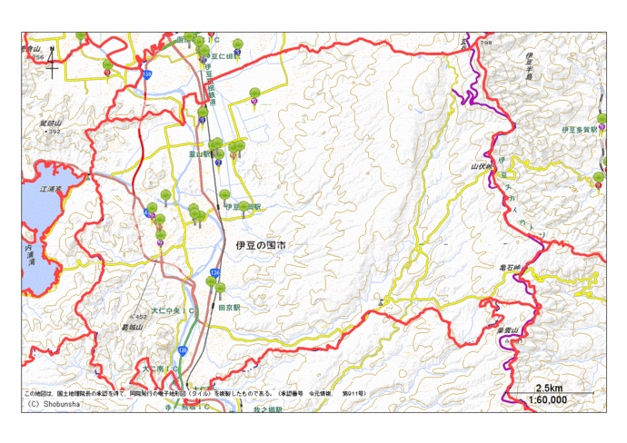 伊豆の国市地図