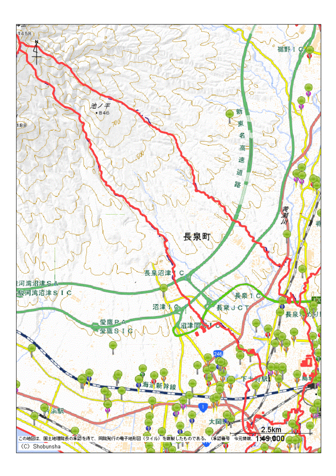 駿東郡長泉町地図