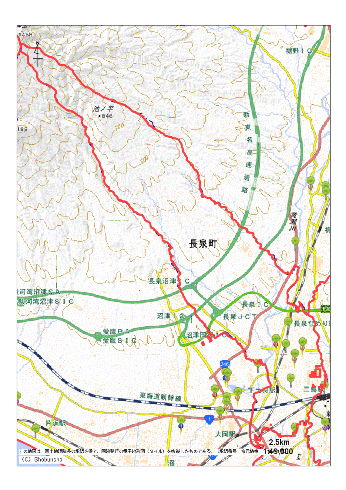 駿東郡長泉町地図