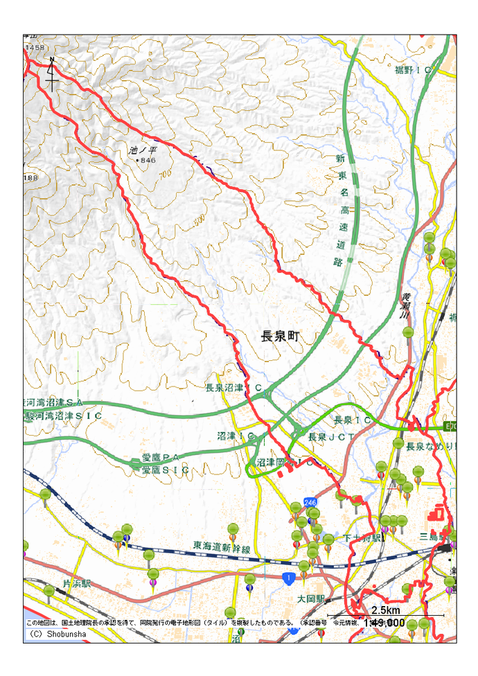駿東郡長泉町地図
