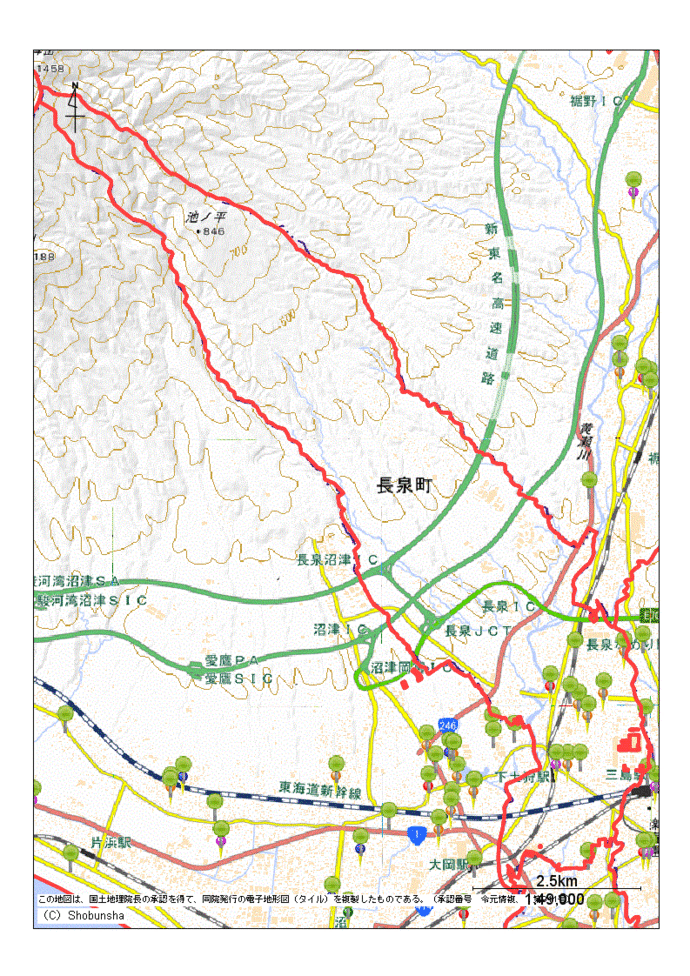 駿東郡長泉町地図
