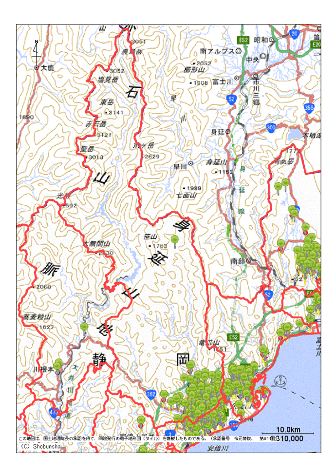 静岡市葵区地図（縦）