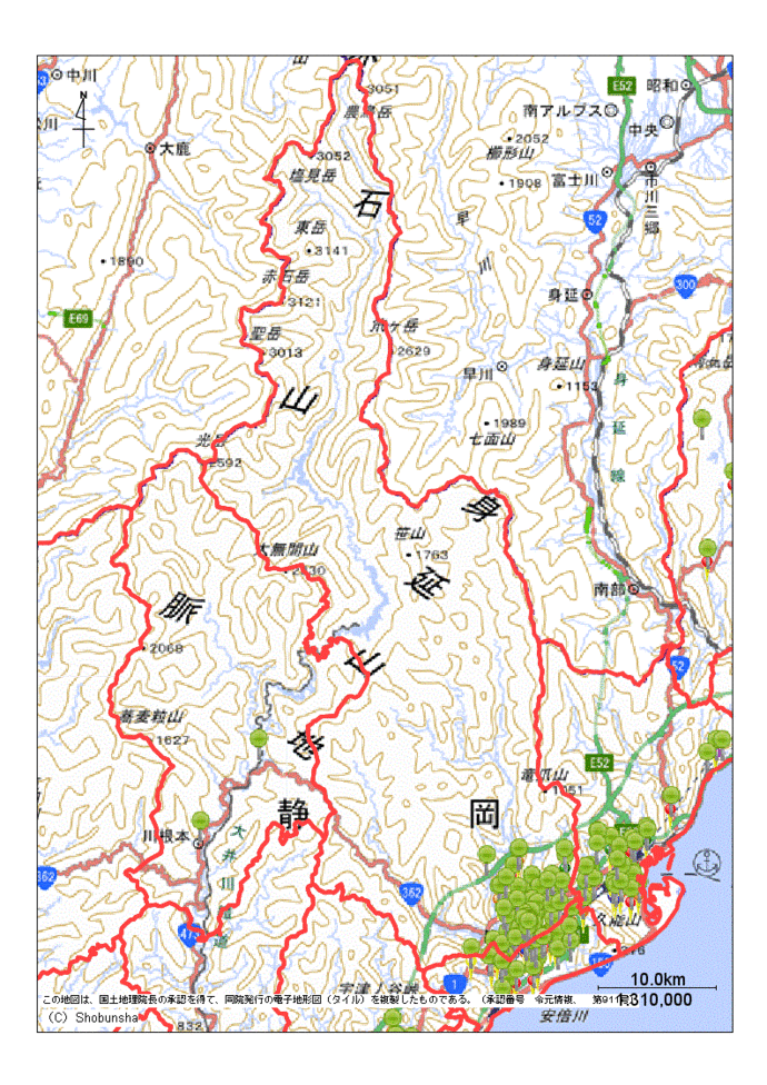 静岡市葵区地図（縦）