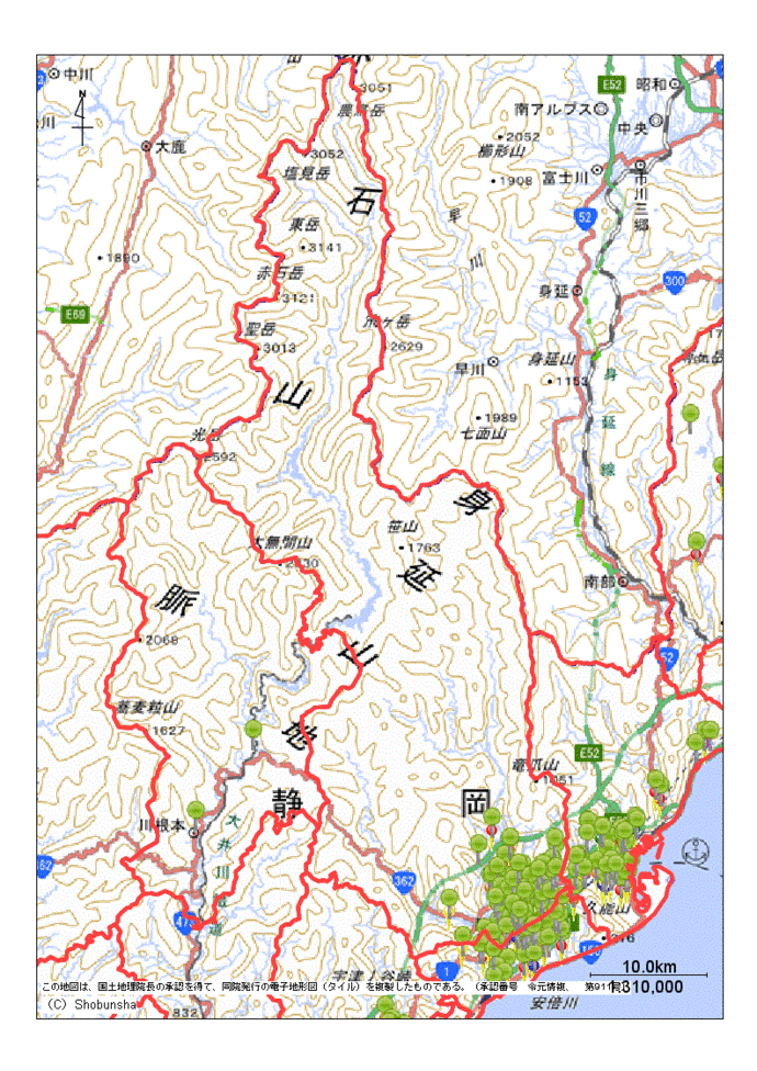 静岡市葵区地図（縦）