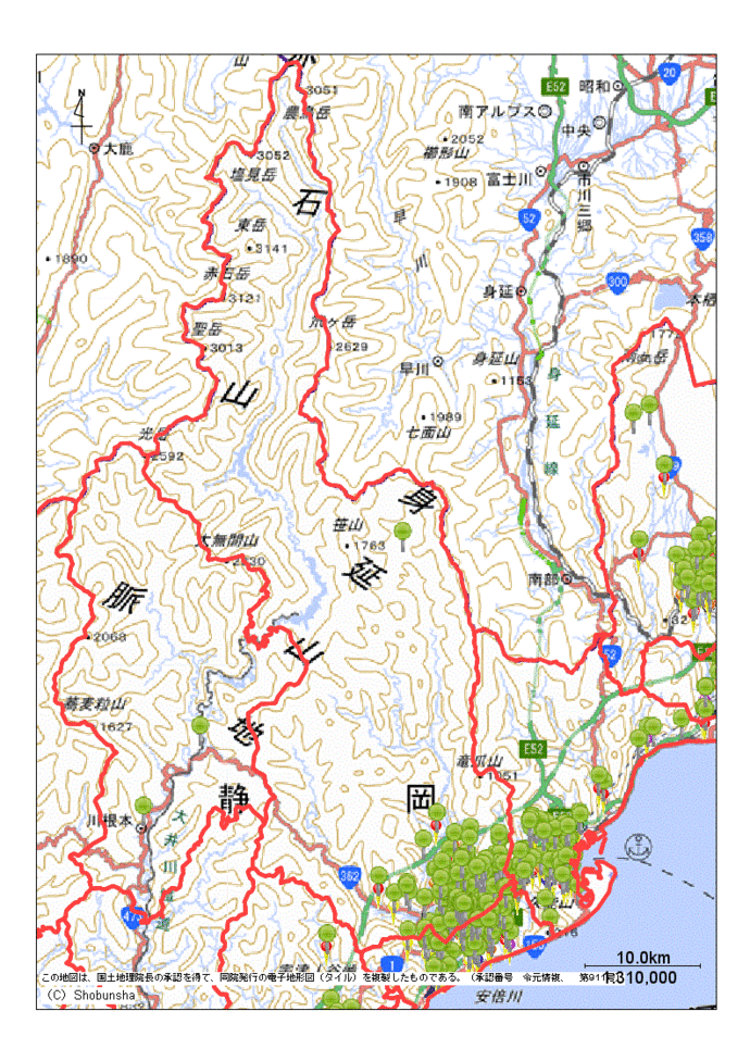 静岡市葵区地図(縦)