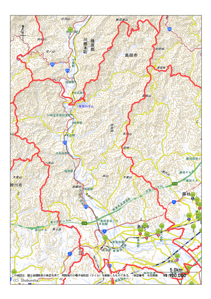 島田市内