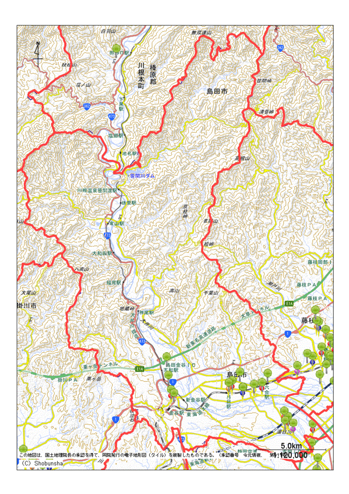 島田市内