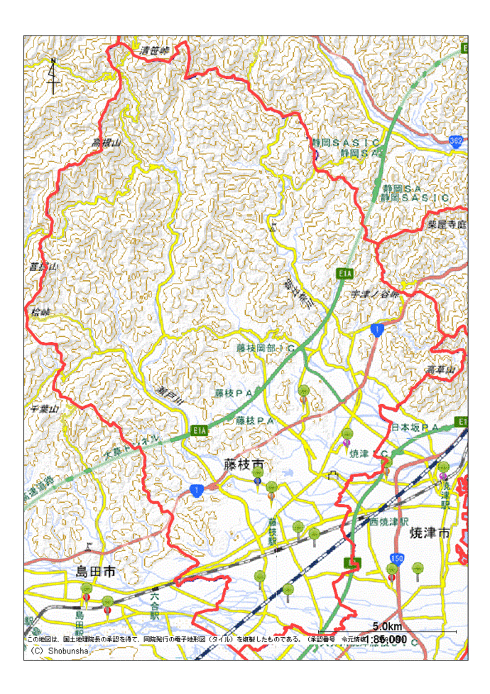 藤枝市地図