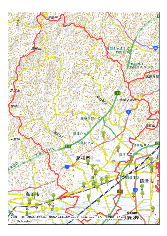 藤枝市地図