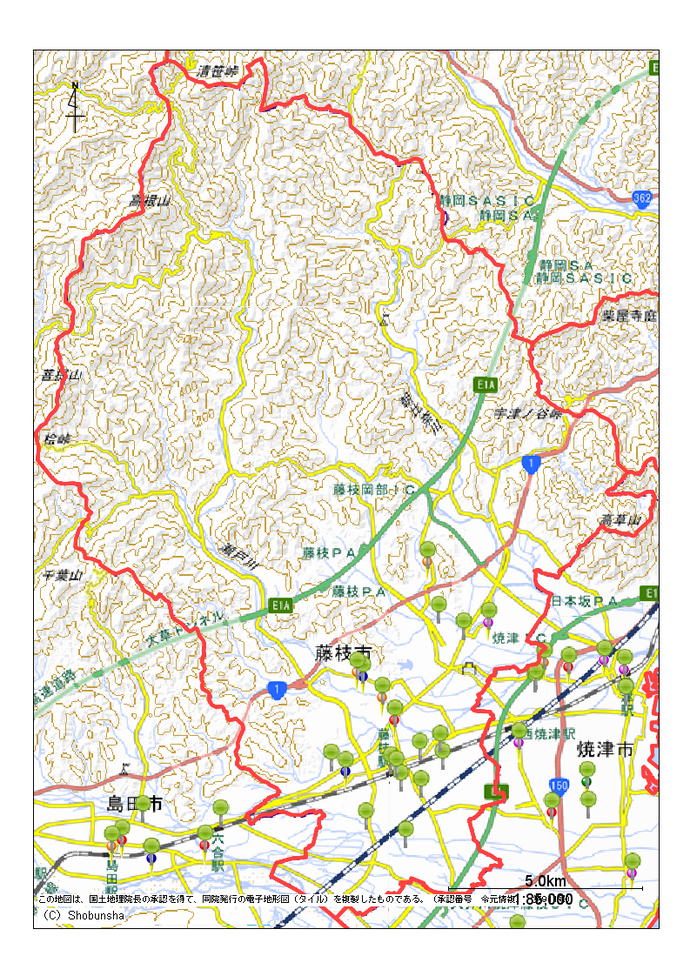 藤枝市地図