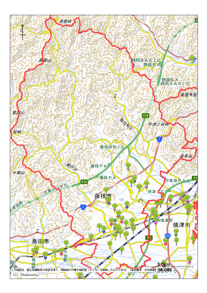 藤枝市地図