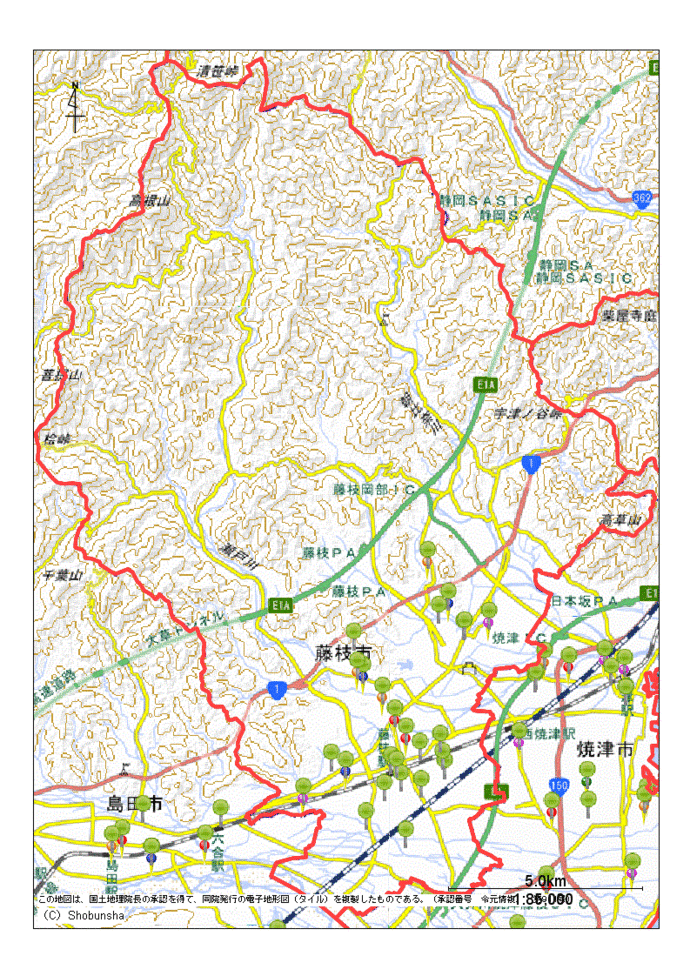 藤枝市地図