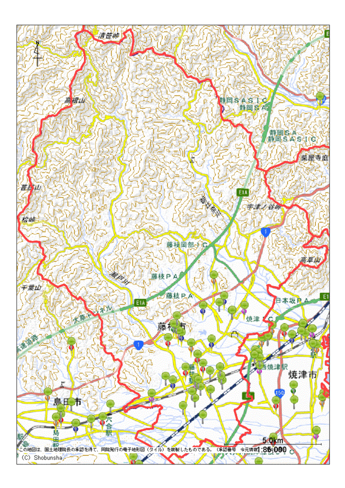 藤枝市地図