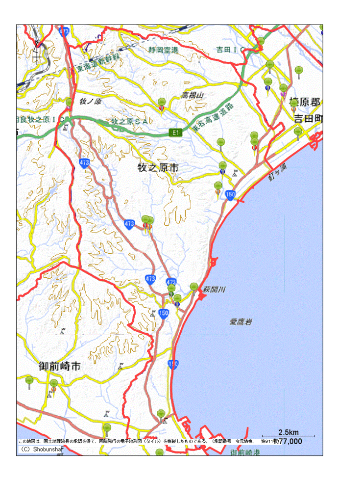 牧之原市地図