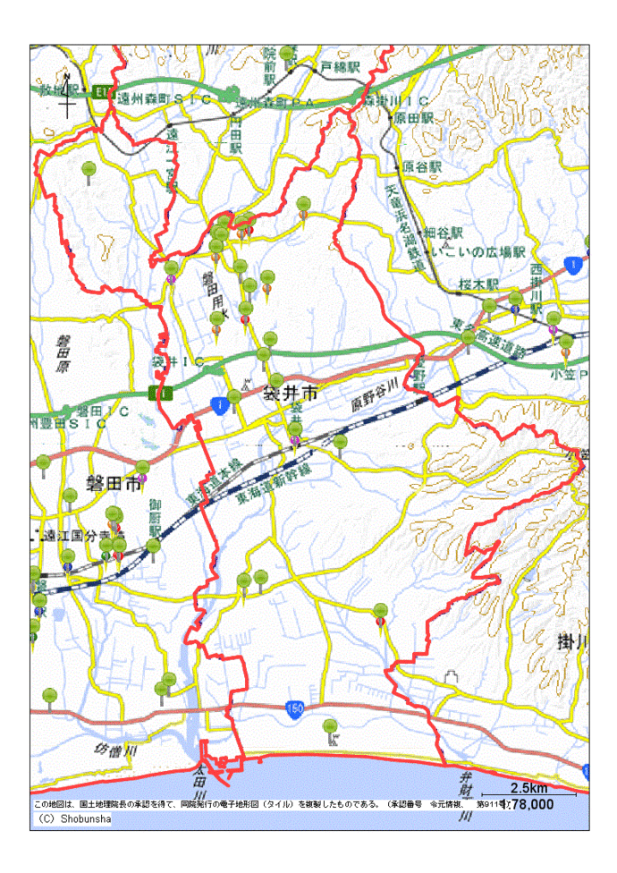 袋井市地図