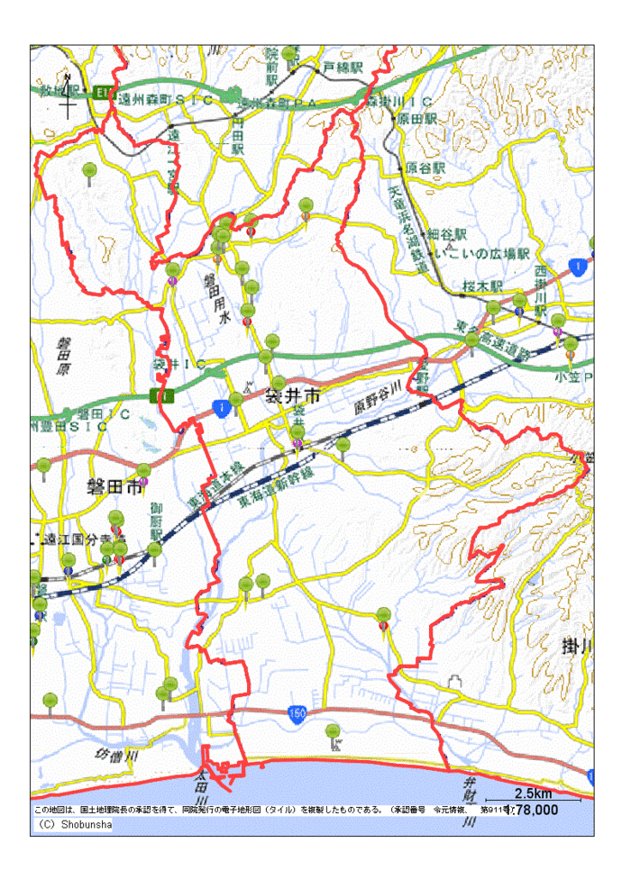 袋井市地図