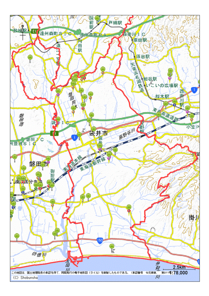 袋井市地図