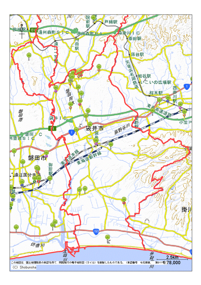 袋井市地図