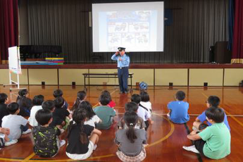 写真：防犯教室（河城小学校）