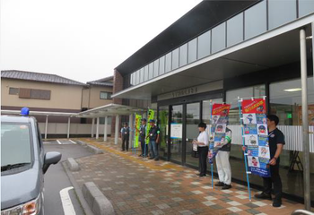 写真：特殊詐欺被害ゼロの日広報キャンペーン（島田掛川信用金庫御前崎支店）
