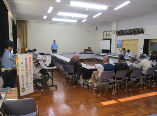 写真：交通安全講話の様子