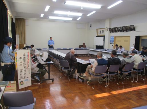 写真：交通安全講話の様子