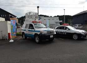 画像：パトカーなど警察車両の展示