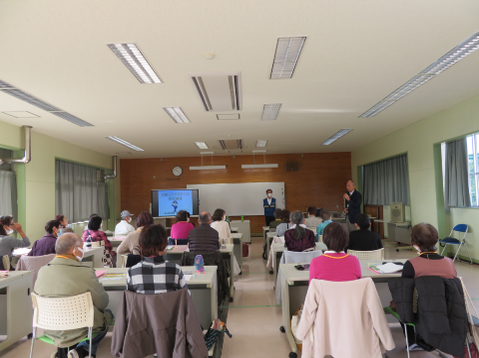 写真：防犯講話の様子