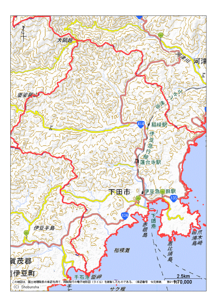 下田市地図