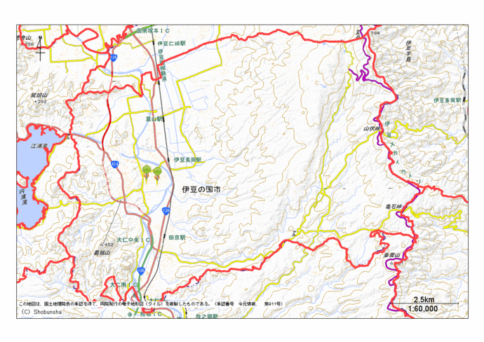 伊豆の国市地図