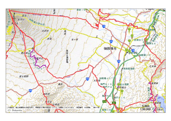 御殿場市地図