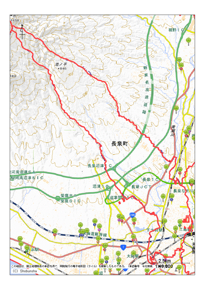 駿東郡長泉町地図