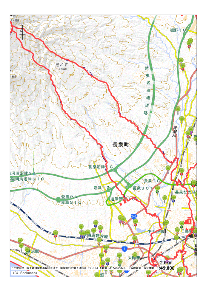 駿東郡長泉町地図