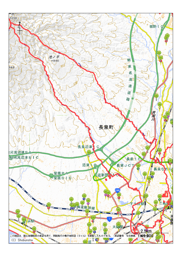 駿東郡長泉町地図