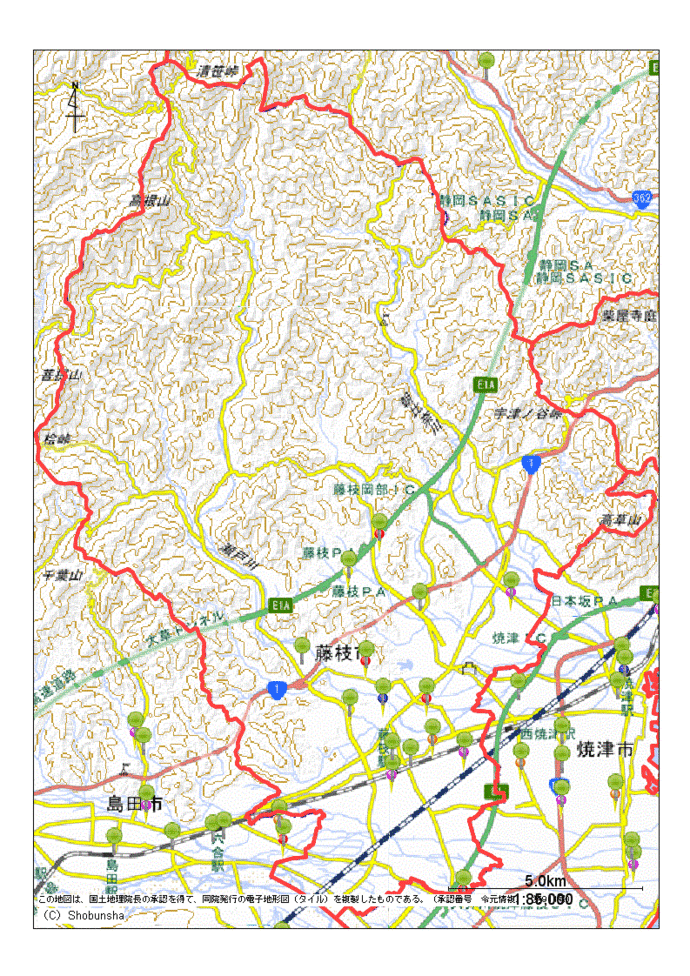 藤枝市地図