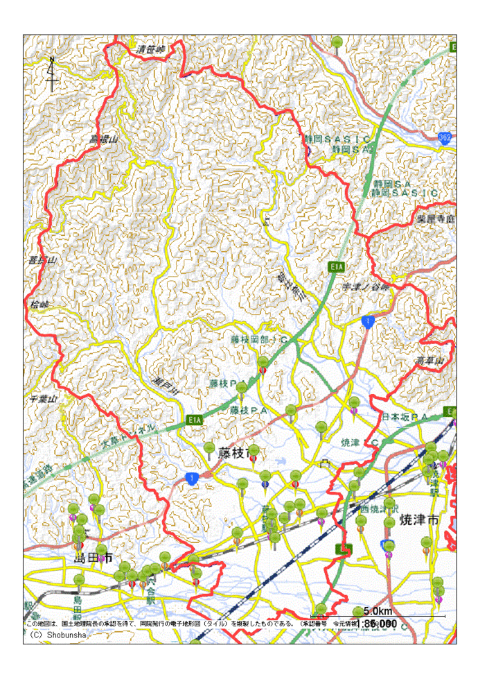 藤枝市地図