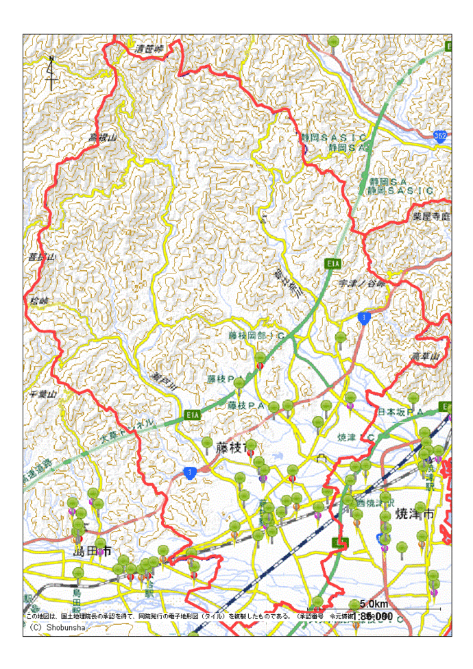 藤枝市地図