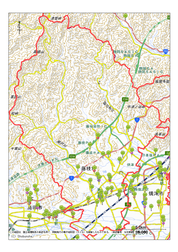 藤枝市地図