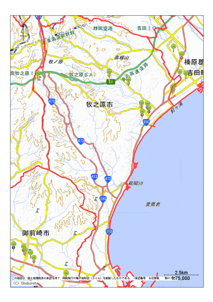牧之原市地図
