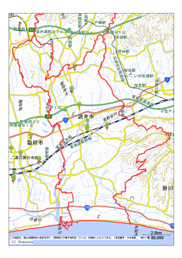 袋井市地図