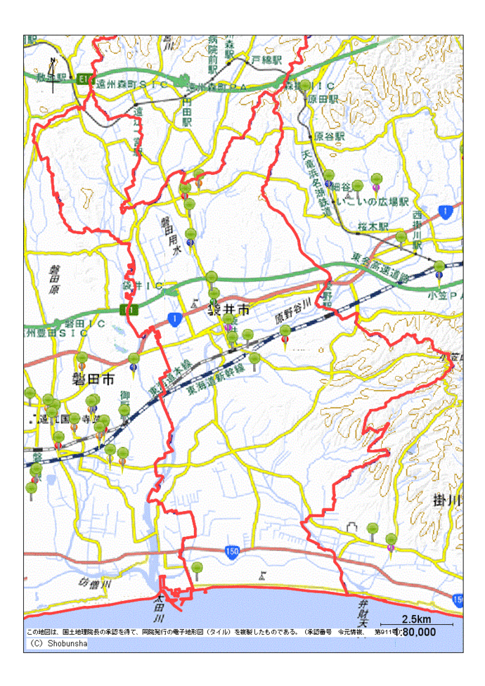 袋井市地図