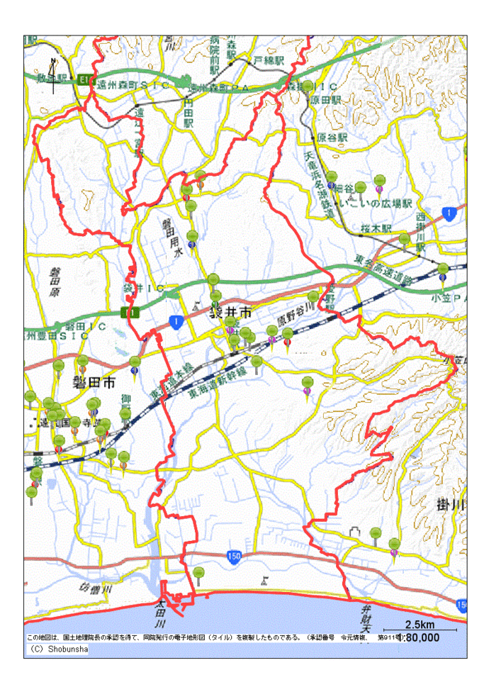 袋井市地図