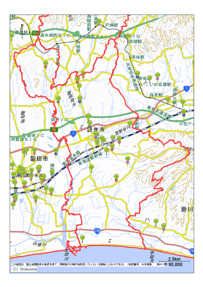 袋井市地図