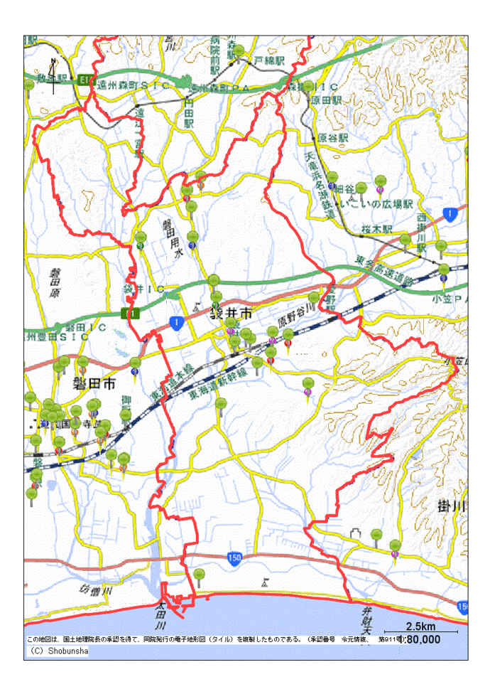 袋井市地図