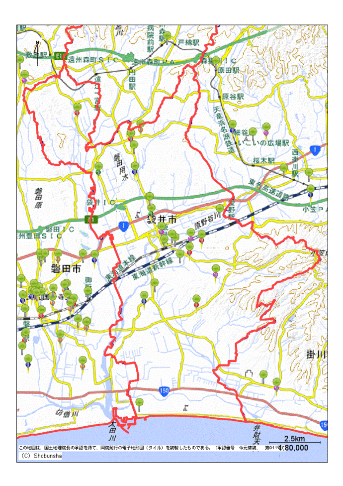 袋井市地図