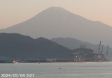 写真：午前5時ごろの富士山